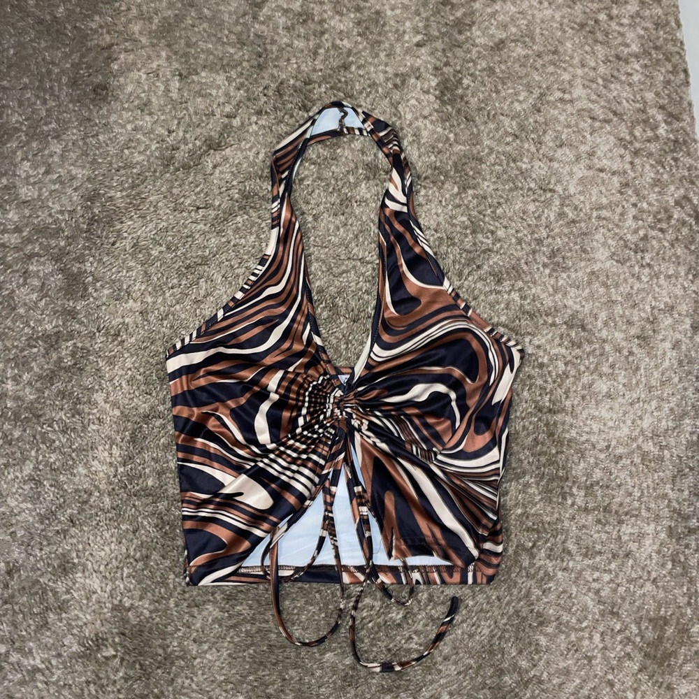 super cool design plunge top